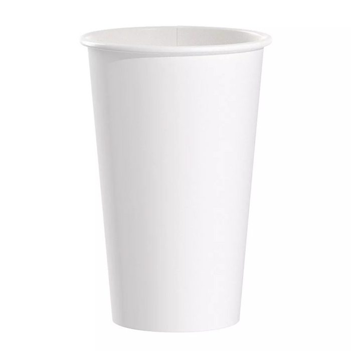 Vaso Bebida Caliente Solo Papel Blanco 16 Oz Caja 1,000 Piezas